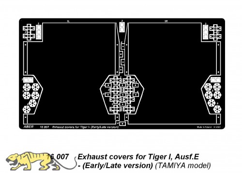 Exhaust covers for Tiger I, Ausf.E - Early/Late version