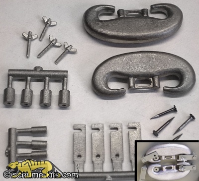 C- Hitches Set (towing hitches) for Tamiya King Tiger