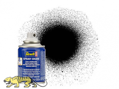 Revell Spray Color 302 Black RAL 9005 - Semi Gloss - 100ml