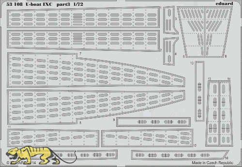 Photo-Etched Parts - Part 3 for 1/72 DKM U-Boat Type IX C - Revell 051 - 1/72