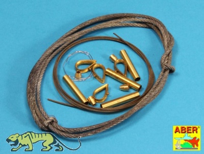 Tow cables & track cable with brackets for Tiger, Kingtiger and Panthe