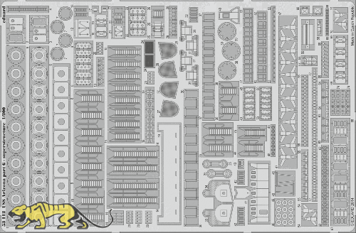Photo-Etched Parts - Superstructure for 1/200 USS Arizona  - Trumpeter 03701 - 1/200