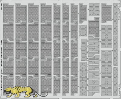 Fotoätzteile Floater Net Baskets für 1:200 USS Missouri - Trumpeter 03705 - 1:200