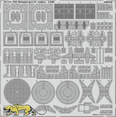 Photo-Etched Parts - Radar for 1/200 USS Missouri  - Trumpeter 03705 - 1/200