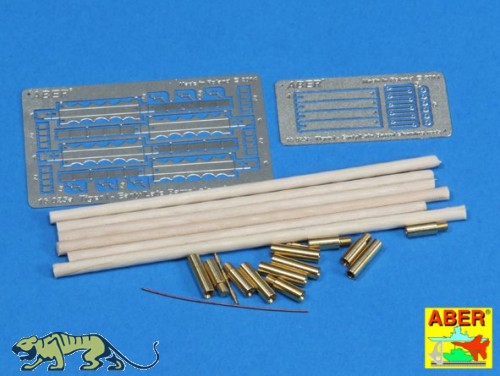 Barrel cleaning rods with brackets for Tiger I