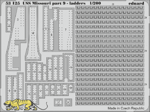 Fotoätzteile Leitern für 1:200 USS Missouri - Trumpeter 03705 - 1:200