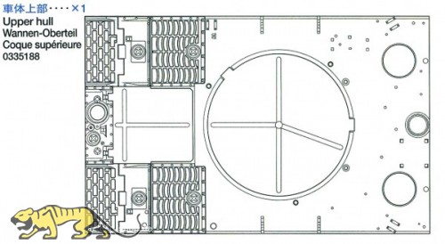 Oberwanne für Tamiya Tiger I (56010) 1:16