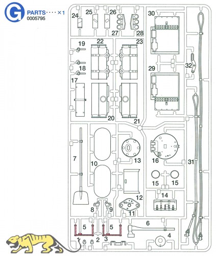 G Parts (G1-G32) for Tamiya Tiger I (56010) 1:16