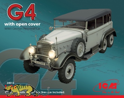 Mercedes Benz G4 - Modell 1935 - Deutscher Stabswagen mit Verdeck - 1:24