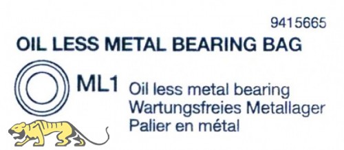 Oil less metall Bearing Bag (ML1 x34) for Tamiya Tiger I (56010) 1:16