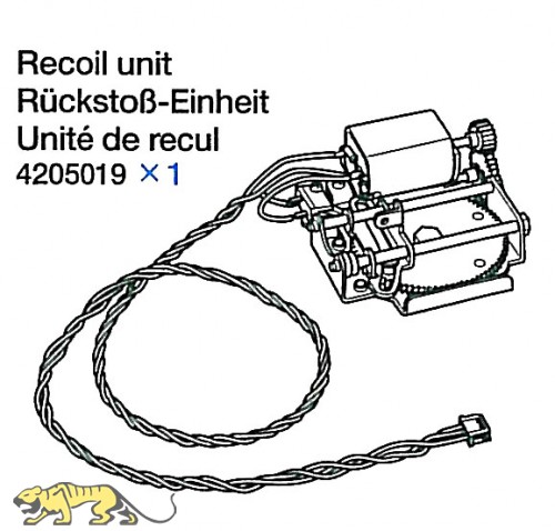 Rückstoss-Einheit für Tamiya Tiger I (56010) 1:16