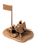 Britische PAK QF 2 PDR mit Besatzung - 1:72