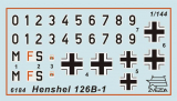 Deutsches Nahaufklärungsflugzeug Henschel HS 126B-1 - 1:144