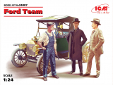 Ford Team - Model T 1913 mit 3 Figuren - 1:24