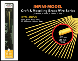 Ultra Fine Brass Wire - 0,065mm x 265mm - 18 pcs.