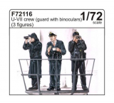 U-Boot Typ VII - Besatzung - 3 Figuren - Wache mit Ferngläsern - 1:72