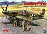 Mustang P-51B - mit USAAF Piloten und Bodenpersonal - 1:48
