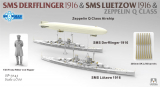 SMS Derfflinger & SMS Luetzow - 1916 & Q-Class Zeppelin - Limited Edition - 1:700