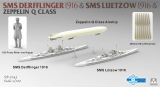 SMS Derfflinger & SMS Luetzow - 1916 & Q-Class Zeppelin - Limited Edition - 1:700