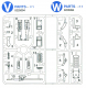 V/W Teile (V1-V14, W1-W8) für Tamiya 56014 / 56016 / 56032 / 56037 / 56043