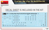 Deutsche 7,5cm Munition und Munitionskisten für KwK 40 und StuK 40 - 1:35