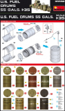 US Benzinfässer 55. Gal / US Fuel Drums - 55. Gal - 1:35
