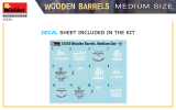 Wooden barrels - medium size - 12 pcs. - 1/35