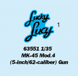 MK-45 Mod. 4 (5-inch/62-caliber) Gun - 1/35