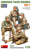 Deutsche Soldaten aufgesessen / German Tank Riders - Set 1 mit Resin Köpfen - 1:35