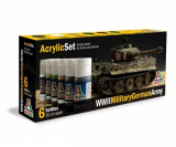Italeri Acrylic Set - Deutsche Wehrmacht / Deutsches Militär WK II - 6 Farben