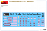 Deutsche 7,5cm KwK StuG Munition und Munitionskisten - 1:35