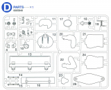 D-Parts (D1-D25) for Tamiya Sherman Series 56014 and 56032 1:16