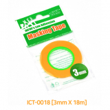 Maskierband 3mm – 18 m - Präzises Abklebeband für Modellbau, Figuren & Airbrush