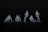 Britische Soldaten aufgesessen / British Tank Riders - NW Europe mit Resin Köpfen - 1:35