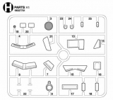 H Teile (H1-H25) für Tamiya Leopard 2A7V – 56046 / 56047 - 1:16