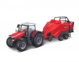 Massey Ferguson 8740S mit Ballenpresse - Die-Cast Fertigmodell - 1:50