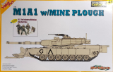 M1A1 Abrams with Mine Plough + US 1st Infantry Division - Rarität - 1:35