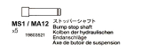 Bump stop shaft / damper shaft x5 (MS1 / MA12) for Tamiya Leopard 2A6 / Leopard 2A7V - 1/16