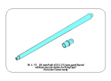 88mm KwK 43/3 L/71 - one part barrel for Tiger B - Porsche-Turm / Pre-Production turret - 1/16