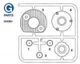 G Parts (G1-G6) for Tamiya Leopard 2A6 / Type 10 / M1A2 Abrams / Leopard 2A7V - 1/16