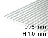 Verkleidungsplatte V-Rille 0,75 mm / H 1,0 mm