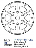 Idler Wheel A (ML3 x2) for Tamiya KV-1 / KV-2 (56028, 56030) 1:16
