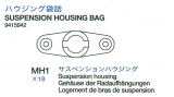 Suspension housing bag (MH1 x18) for Tamiya King Tiger (56018)