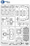 E Teile (E1-E31) für Tamiya M51 Super Sherman (56032) 1:16