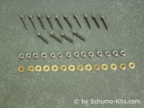 Screw set for photo etched grills