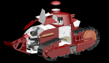 Französischer leichter Panzer Renault FT-17 Char canon / Girod Turm - 1:16