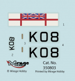 Flower Class Corvette K08 - HMS Spiraea - 1:350