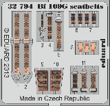 Fotoätzteile Gurte für 1:32 Messerschmitt Bf109 G-6 - Revell 04665 - 1:32