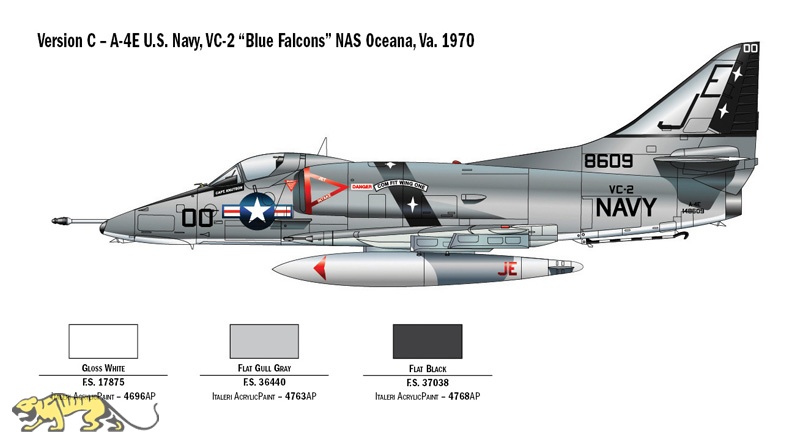 A-4 E//F//G Skyhawk Kit ITALERI /'1:48 IT2671 Model