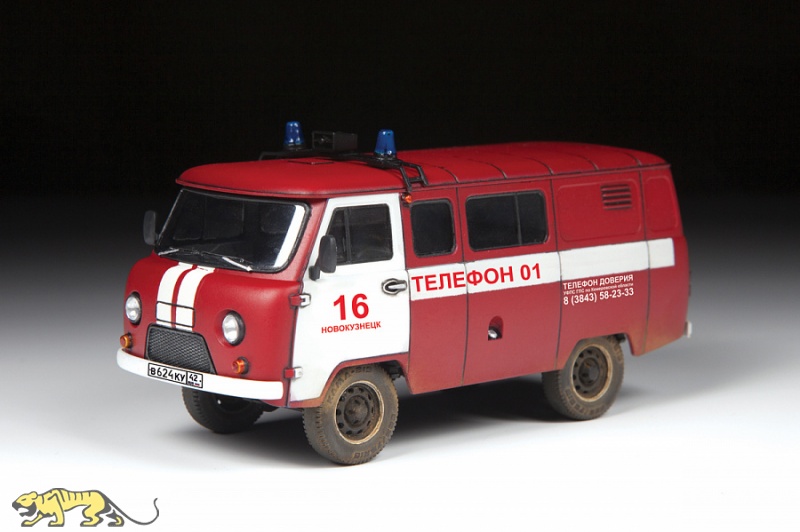 Zvezda UAZ 3909 - Fire Service - 1/43 (ZV43001) - Axels Modellbau Shop